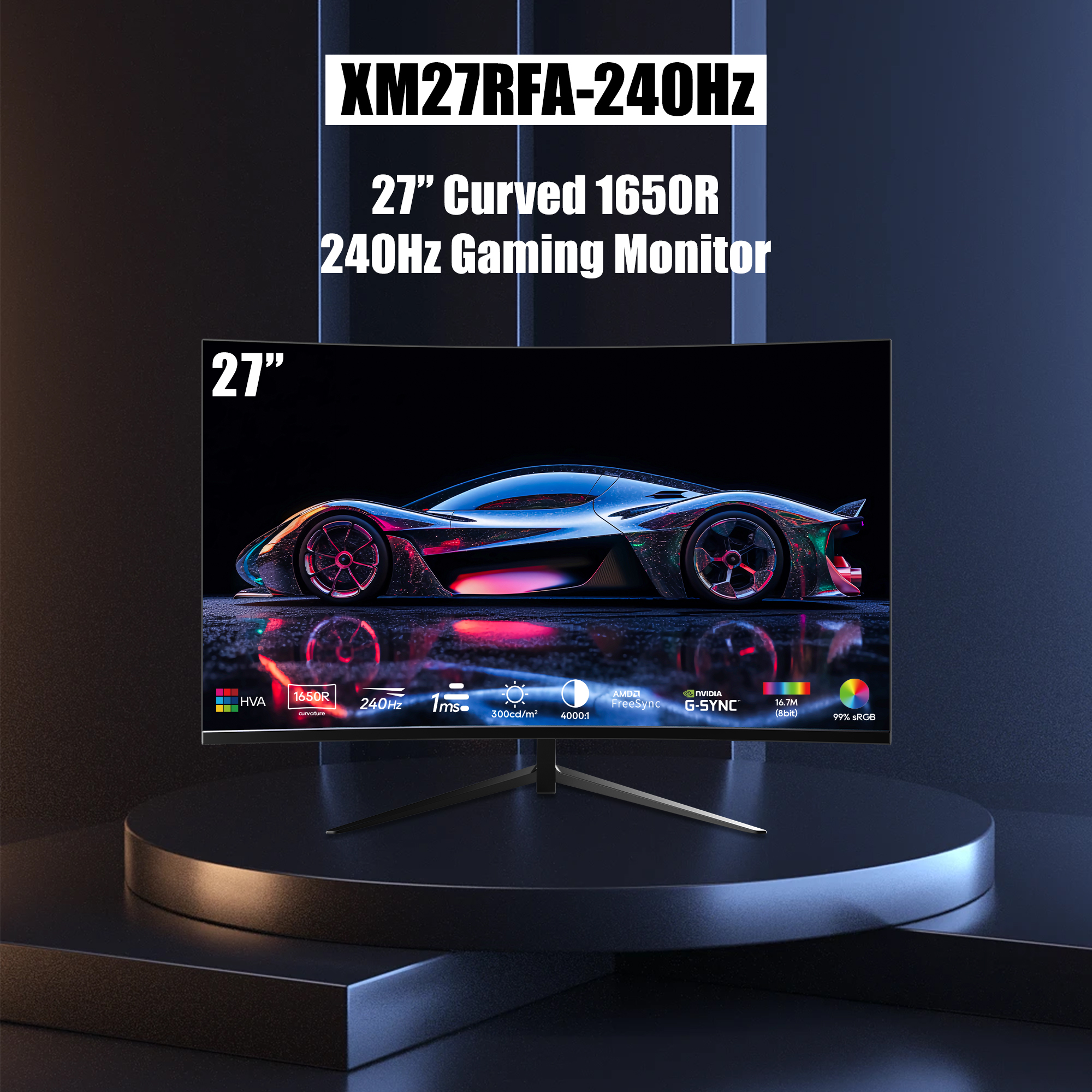 Unveiling New 27-Inch High Refresh Rate Curved Gaming Monitor, Experience Top-tier Gaming!